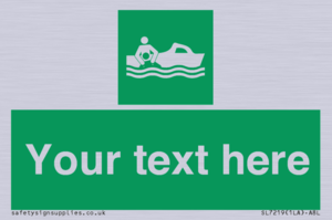 Custom sign safe condition Rescue boat